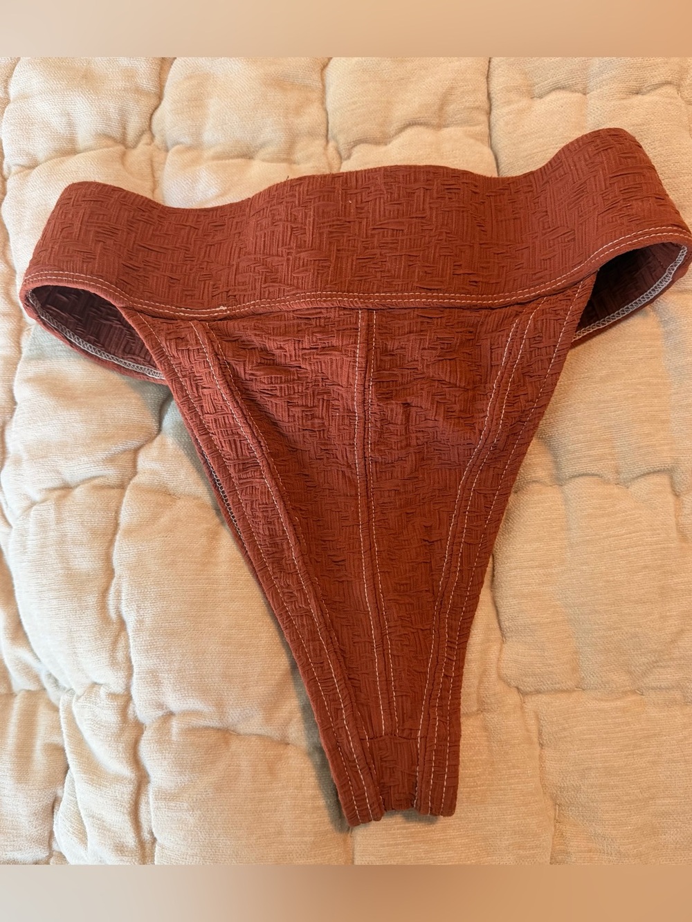 Free-est Dylan High Waisted Bikini Bottom in Sienna